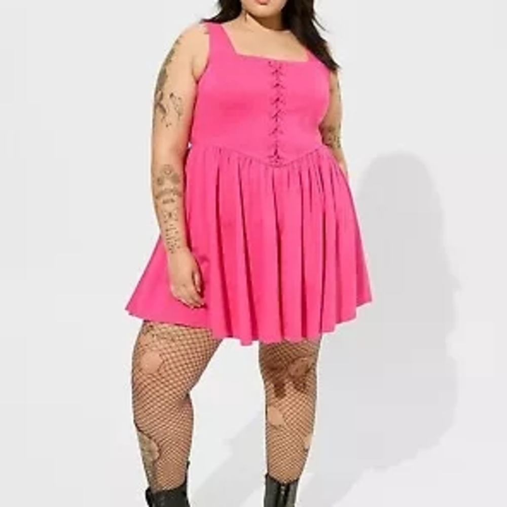 Torrid x Betsy Johnson Pink Sleeveless Dress